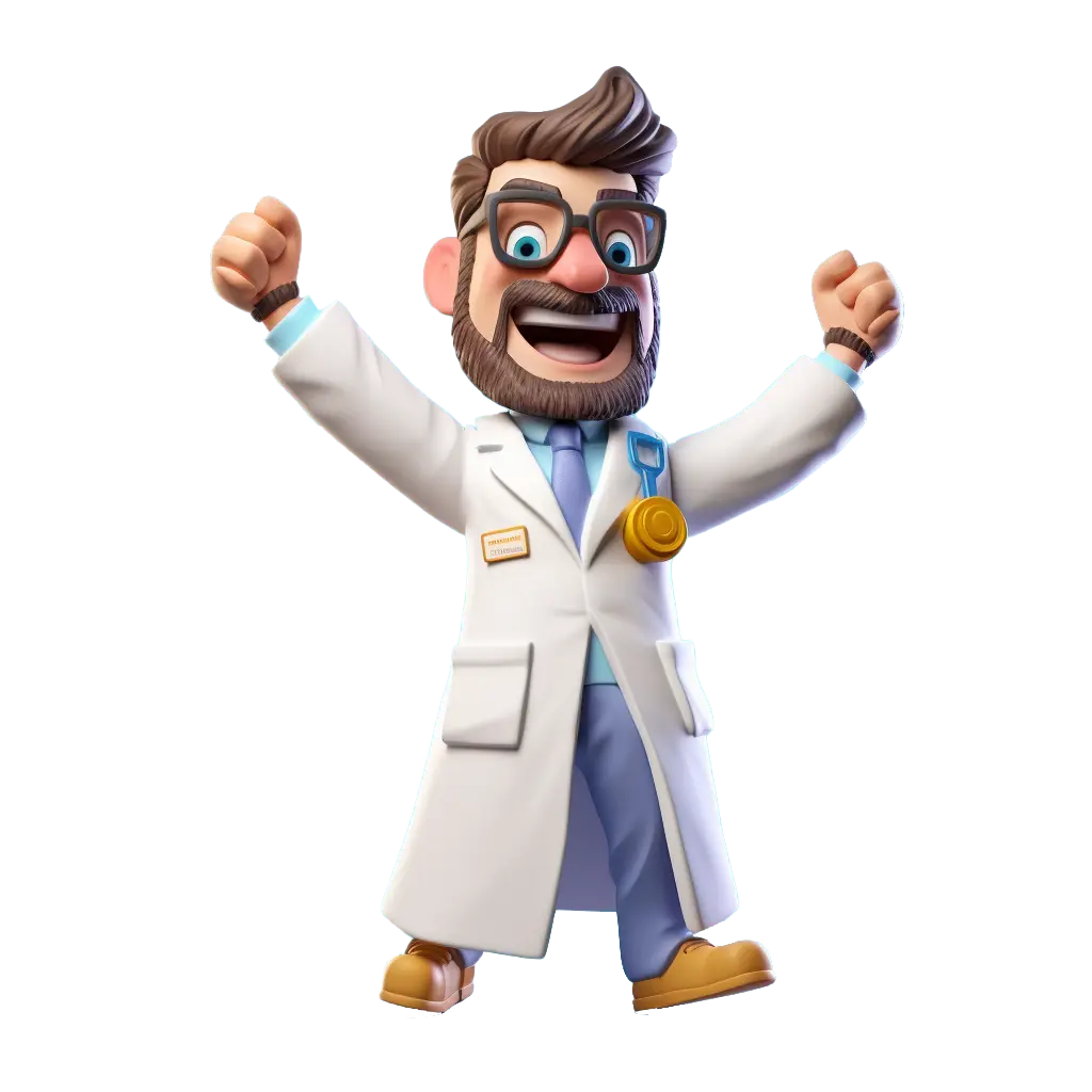 a happy doctor